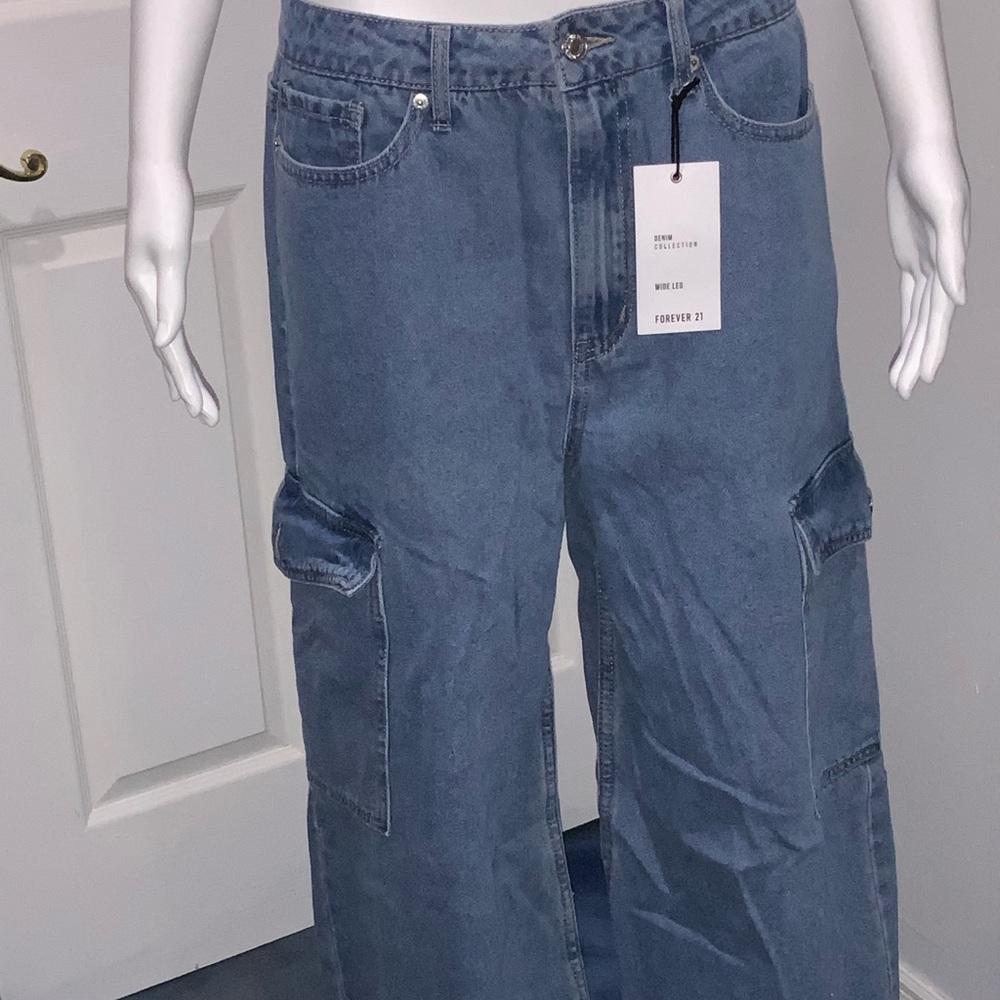 Blue flare jeans